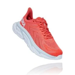 Hoka One One Hoka | Women's Clifton Edge Running Shoes - Hot Coral -Sportswear Sale Shop 1110511HCWH F hoka cliftonedge front