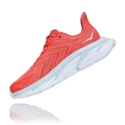 Hoka One One Hoka | Women's Clifton Edge Running Shoes - Hot Coral -Sportswear Sale Shop 1110511HCWH F hoka cliftonedge leftangle