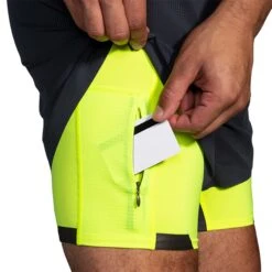 Brooks | Men's Run Visible 5" 2-in-1 Short -Sportswear Sale Shop 211405044 M Brooks RunVisible52 in 1Short sidepocket