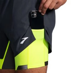 Brooks | Men's Run Visible 5" 2-in-1 Short -Sportswear Sale Shop 211405044 M Brooks RunVisible52 in 1Short sidepocket2