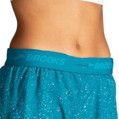 Brooks | Women's Chaser 5" 2-in-1 Short - Lagoon Speckle Print -Sportswear Sale Shop 221464486 W Brooks Chaser52 in 1Short waistband