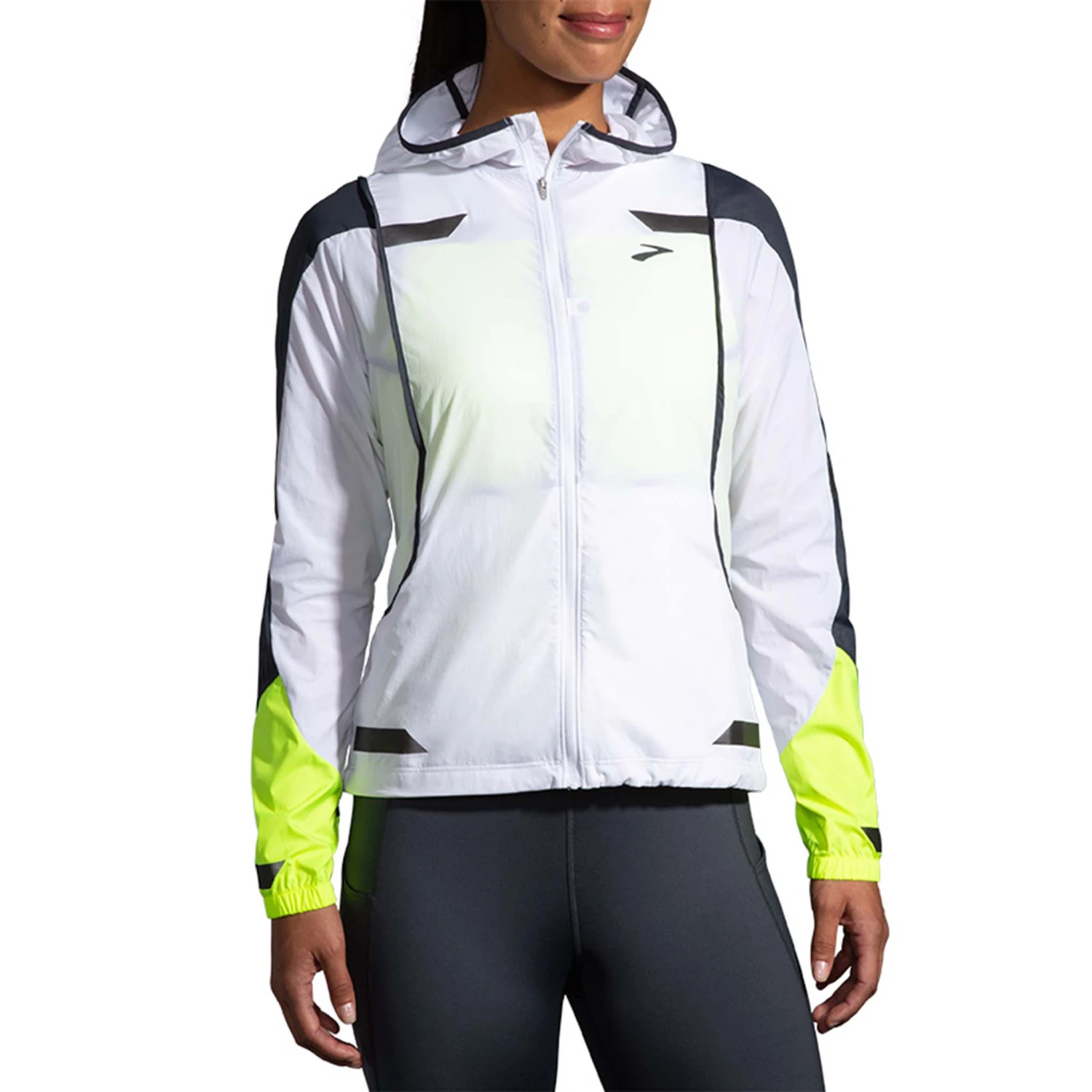 Brooks | Women's Run Visible Convertible Jacket 2 Brooks | Women's Run Visible Convertible Jacket - Image 2