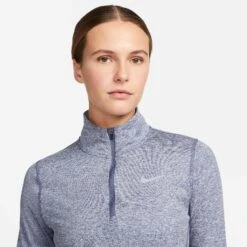 Nike | Women's Dri-FIT Element 1/2-Zip Running Top - Diffused Blue -Sportswear Sale Shop CU3220 491 W Nike DFElementTopHZ neck
