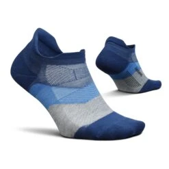 Feetures | Unisex Elite Max Cushion No Show Tab - Buckle Up Blue