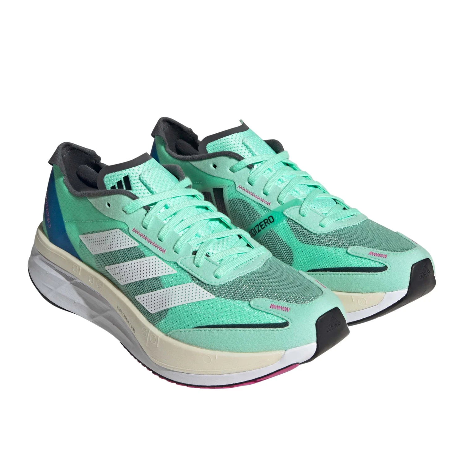 Adidas | Men's Adizero Boston 11 Running Shoes - Pulse Mint 2 Adidas | Men's Adizero Boston 11 Running Shoes - Pulse Mint - Image 2