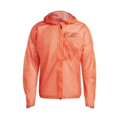 Adidas | Men's Terrex Agravic 2.5L Rain.RDY Jacket - Semi Impact Orange -Sportswear Sale Shop HS9544 m adidas TerrexAgravic2.5LRain.RDYJacket front3