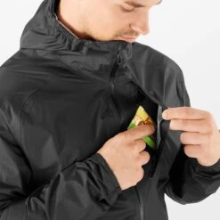 Salomon | Men's Bonatti Waterproof Jacket - Deep Black -Sportswear Sale Shop LC1873900 M Salomon BonattiWPJacket pocket