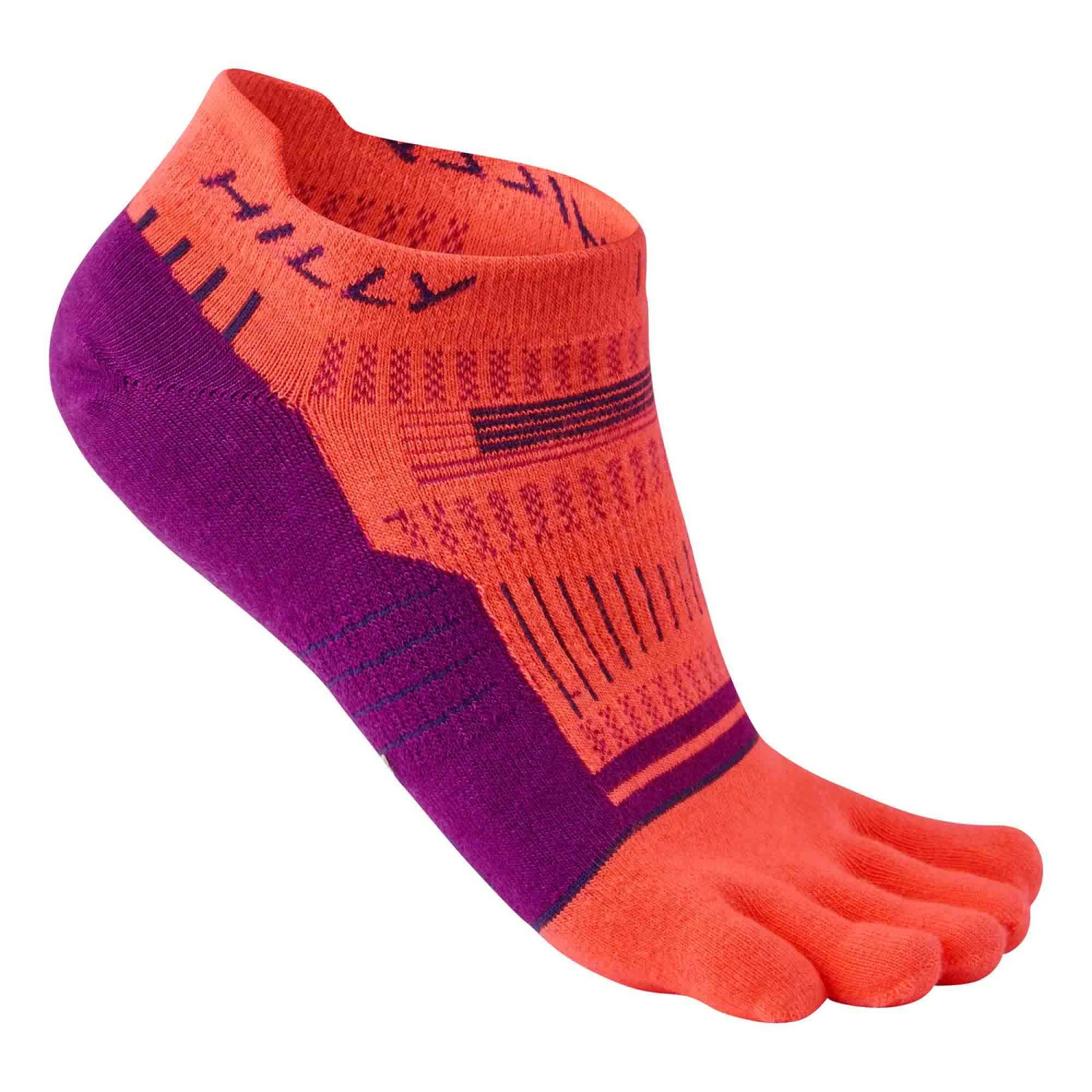 Hilly | Women's Toe Socklets - Hot Coral 1 Hilly | Women's Toe Socklets - Hot Coral