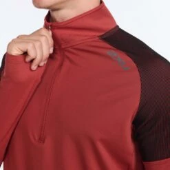 2XU | Men's Light Speed 1/2 Zip - Chilli Oil -Sportswear Sale Shop MR6673a M 2XU LightSpeed12Zip zipper