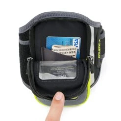 Fitletic | Unisex Forte Running Arm Band - Grey -Sportswear Sale Shop forte grey green interior pocket 2